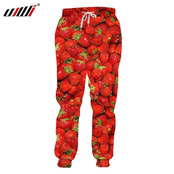 UJWI Nye fashoin frugt 3D-Print Stil bukser Mænd/Kvinder Casual bukser frugt bukser Jordbær Mærke fritid sjovt Tøj