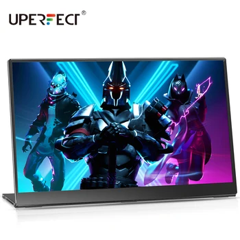 UPERFECT 15.6 tommer Bærbar Skærm 144Hz Skærm til Xbox Ps4 Skifte Gaming PC Laptop Skærm HDMI DP med Smart Stå