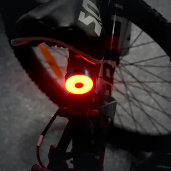 USB-Bike baglygte LED Cykel Baglygte Vandtæt Cykling Sikkerhed Advarsel Tilbage Lampe Hjelm Rygsæk Lanterne Blinkende Lys