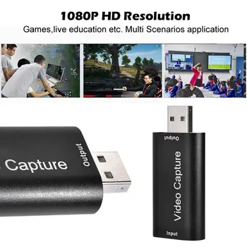 USB2.0 HDMI-kompatibel Capture-Kort Understøtter Obs Live-Optagelse Box-adapterkort HD Capture Undervisning Optagelse Medicinsk Billedbehandling
