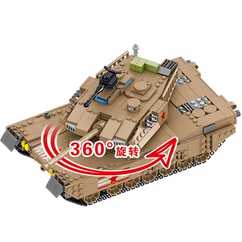 World War II Militære serie verdenskrig USA M1A2 Abrams kampvogne M4 Sherman Kampvogn, som Model For børnene Gaver