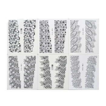 YZWLE 50 Ark Nye Ankomster DIY Decals Negle Kunst Vand Overførsel Printing Stickers Til Negle Salon