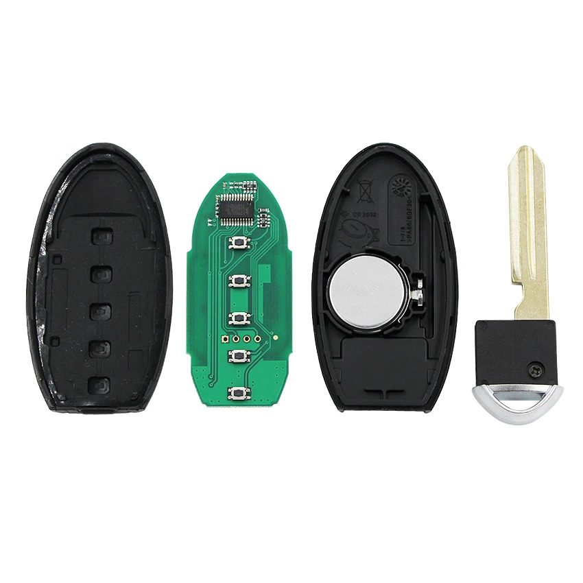 Smart fjernbetjening nøgle 4+1 knappen FSK 433MHz PCF7952LTT chip For Nissan Patrol med insert-tasten blade 5 knapper 4