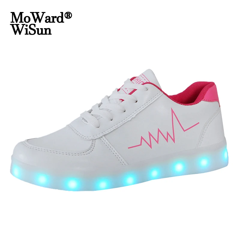 Size 27-42 Glowing Sneakers for Children Boys Girls Luminous Shoes with Light up sole Kids Lighted Led Slippers with USB Charged 1