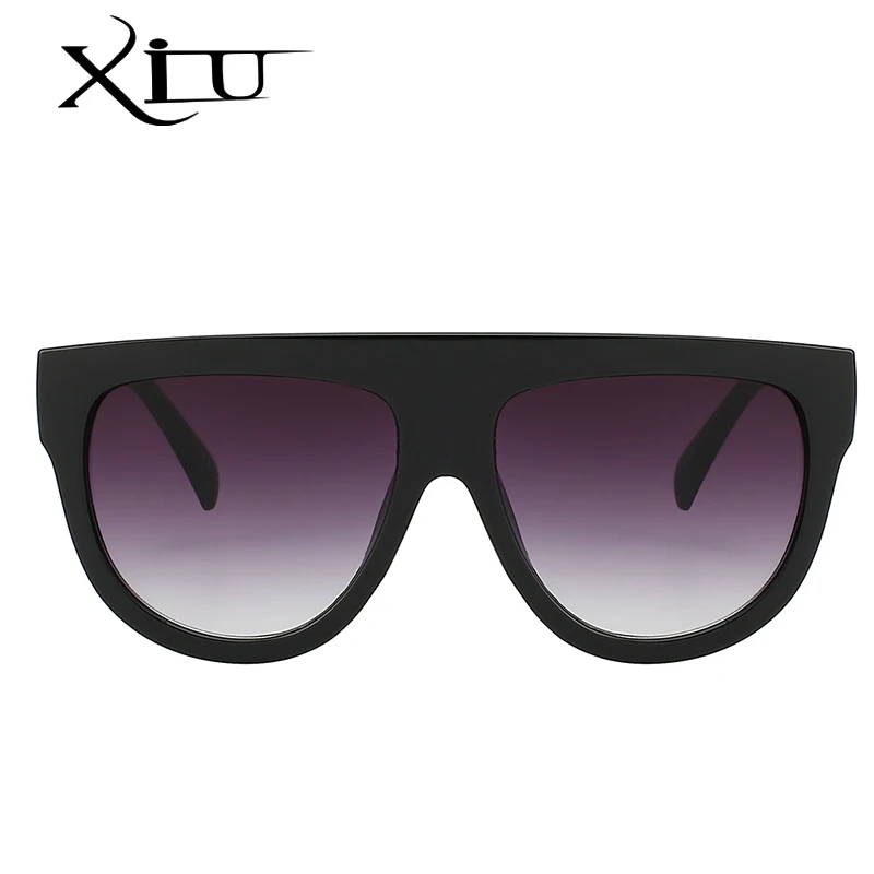 XIU Solbriller Kvinder Brand Designer Stor Flad Top Vintage Kvinde Sol briller Classic Fashion Briller Sommeren Oversize Briller UV400 3