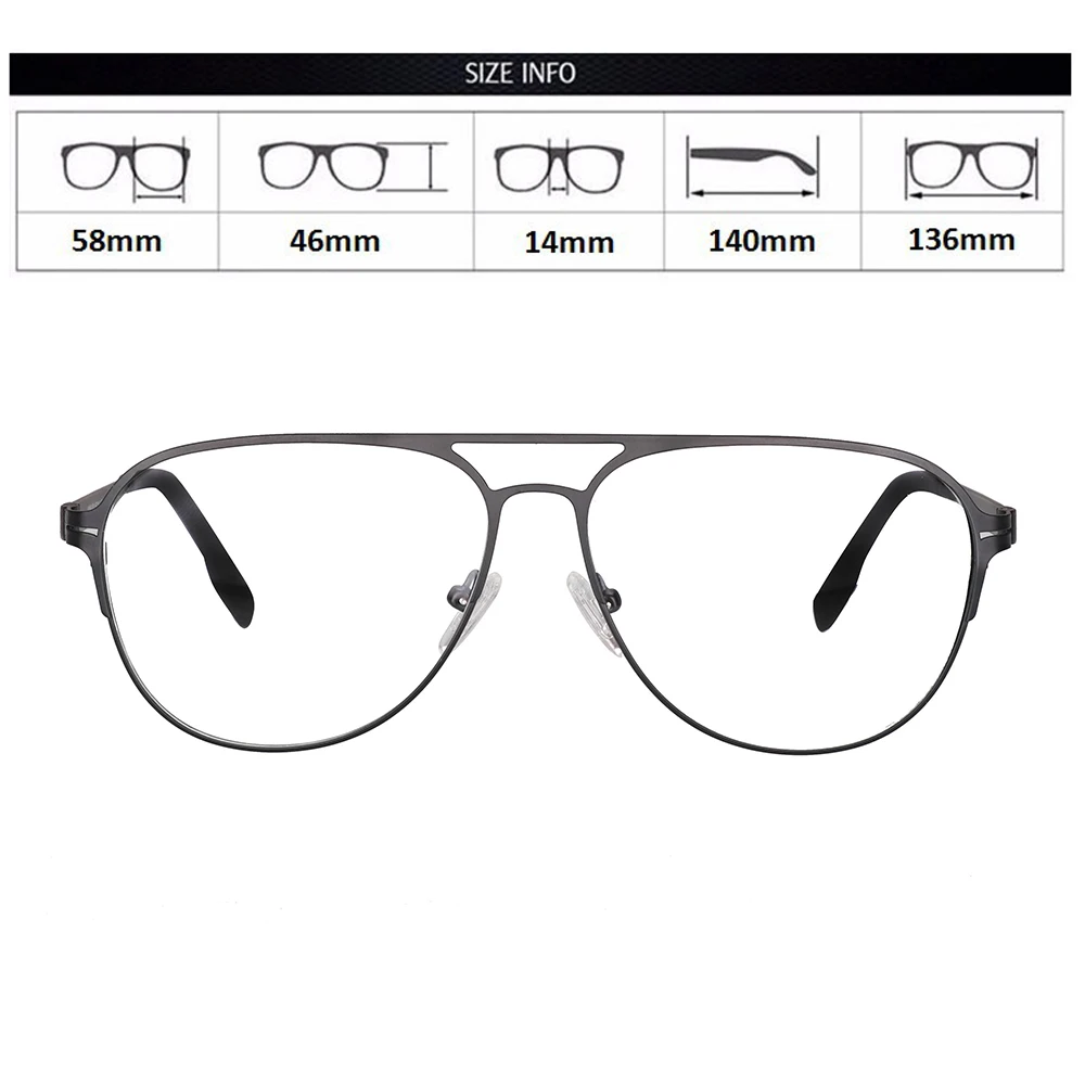 Overgangen Solbriller Fotokromisk Bifokale Briller til Læsning Mænd Optisk Langsynethed Metal Ramme Luftfart briller UV400 2