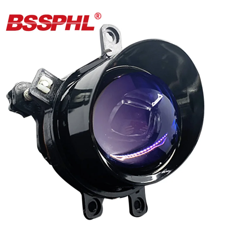 BSSPHL gælder for Toyota bil styling 3.0 blå lys tåge lygte linse bi-xenon projektorens linse nær og lys H11 D2h pære 4