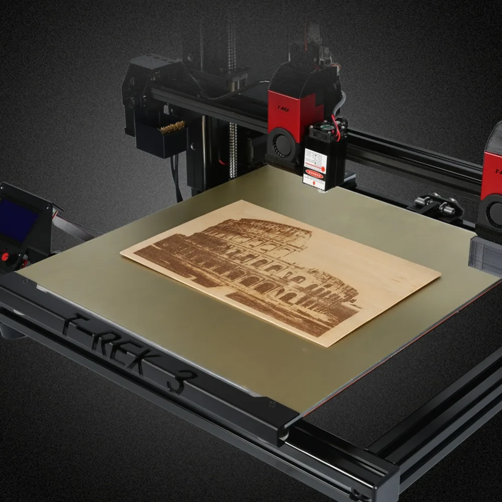 VIVEDINO T-Rex 3+ Hurtigt Samlet 3D-Printer Kit med 400x400x500mm Udskrivning Størrelse Laser Printer 5
