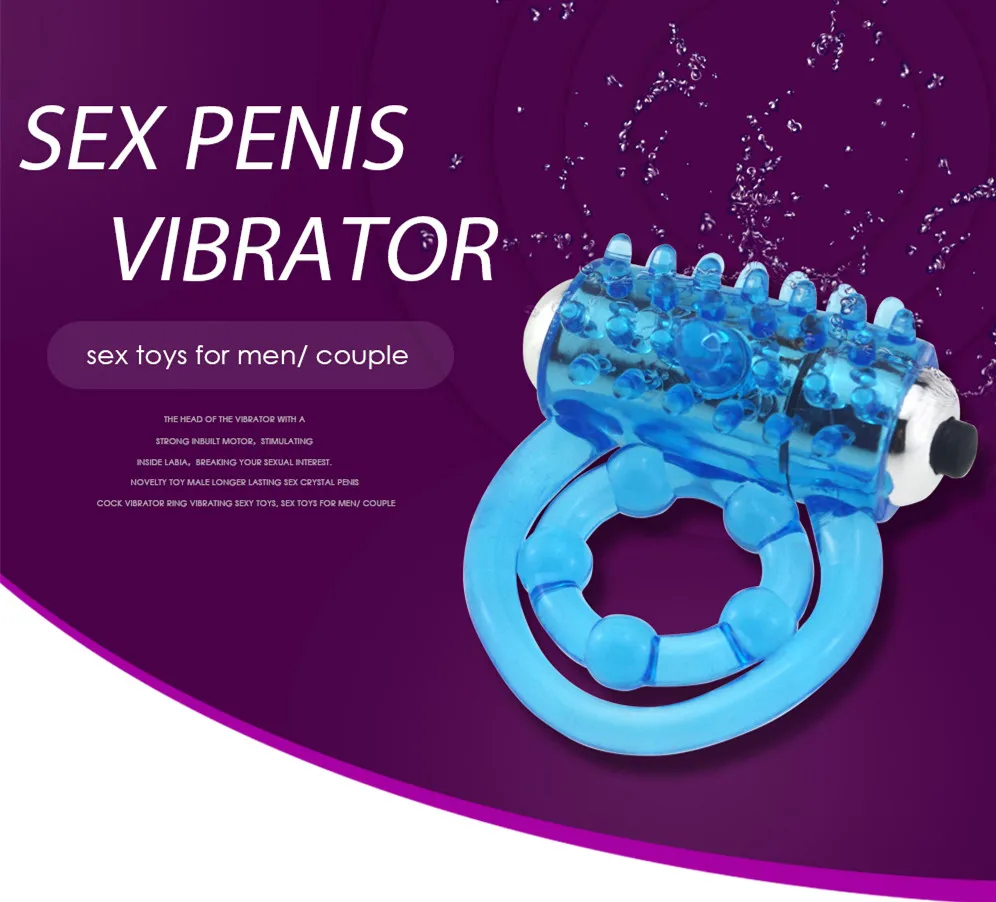 Mini Vibratorer Ringe Dobbelt Mandlige ring Forsinkelse af for Tidlig Sædafgang Penis Bolden Loop Lås Voksen Sex Legetøj Produkt for Mænd / Par 1