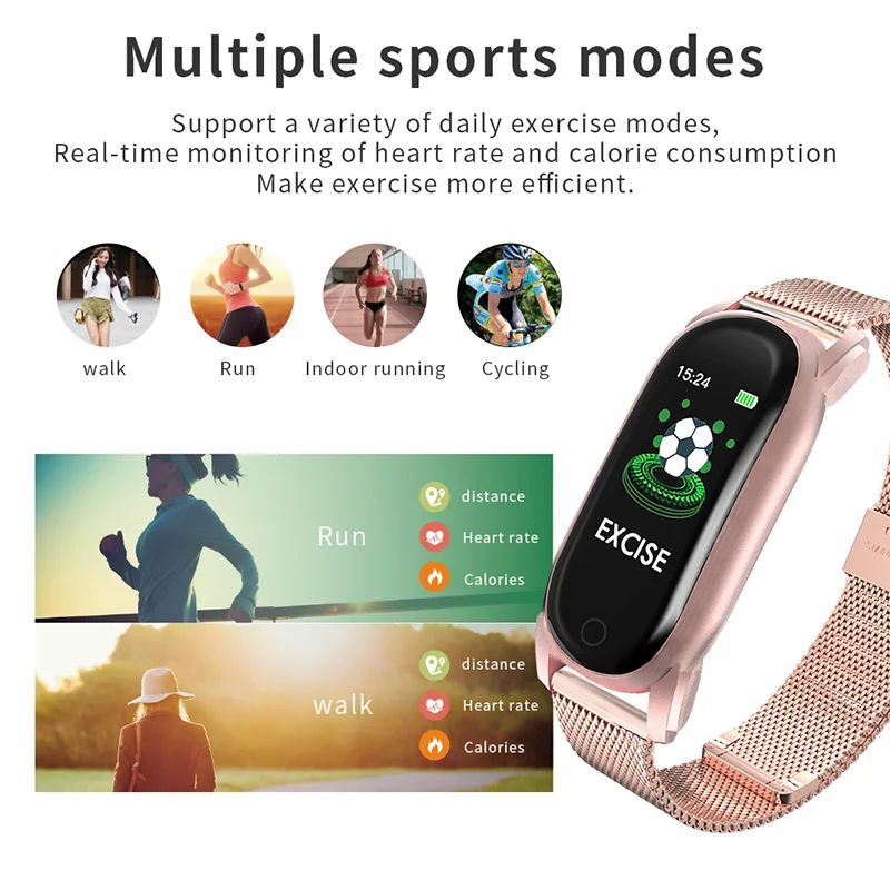 Smart Armbånd YH6 Mænd Kvinder Bluetooth-Band-puls, Ilt Blodtryk Sove Fitness Tracker Ur, Sport Musik Smartwatch 2