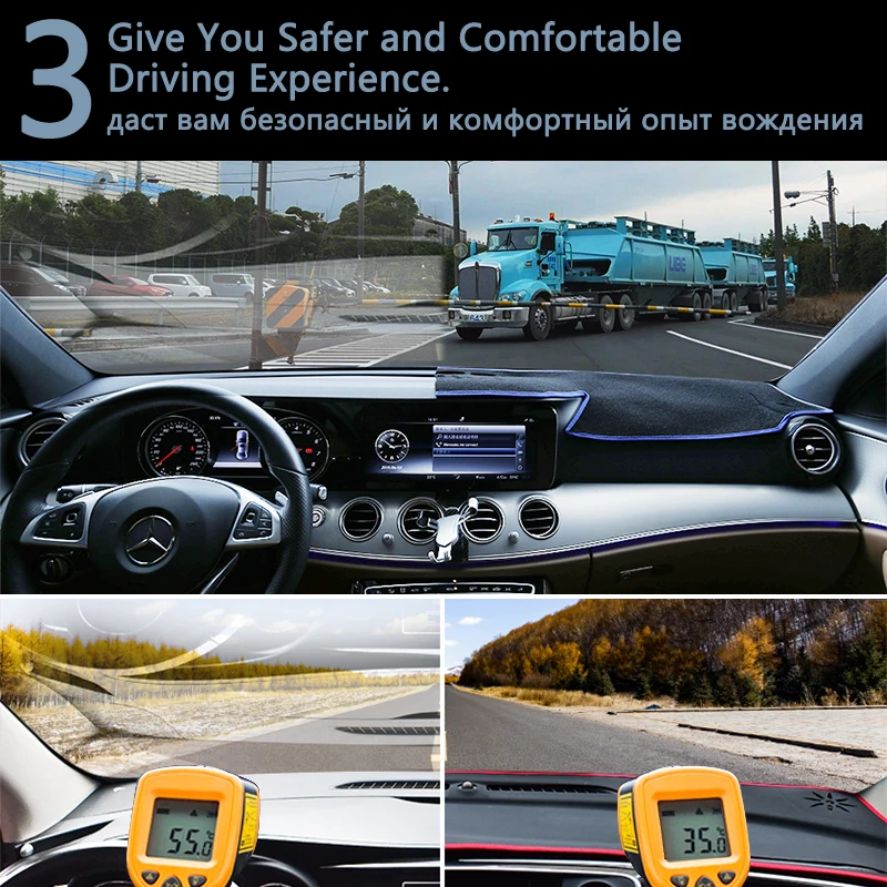 Til Ford Transit Tourneo Custom 2012~2017 Dashboard Dækker Beskyttende Tæppe Pad Anti-UV-Bil Tilbehør 2013 2016 2