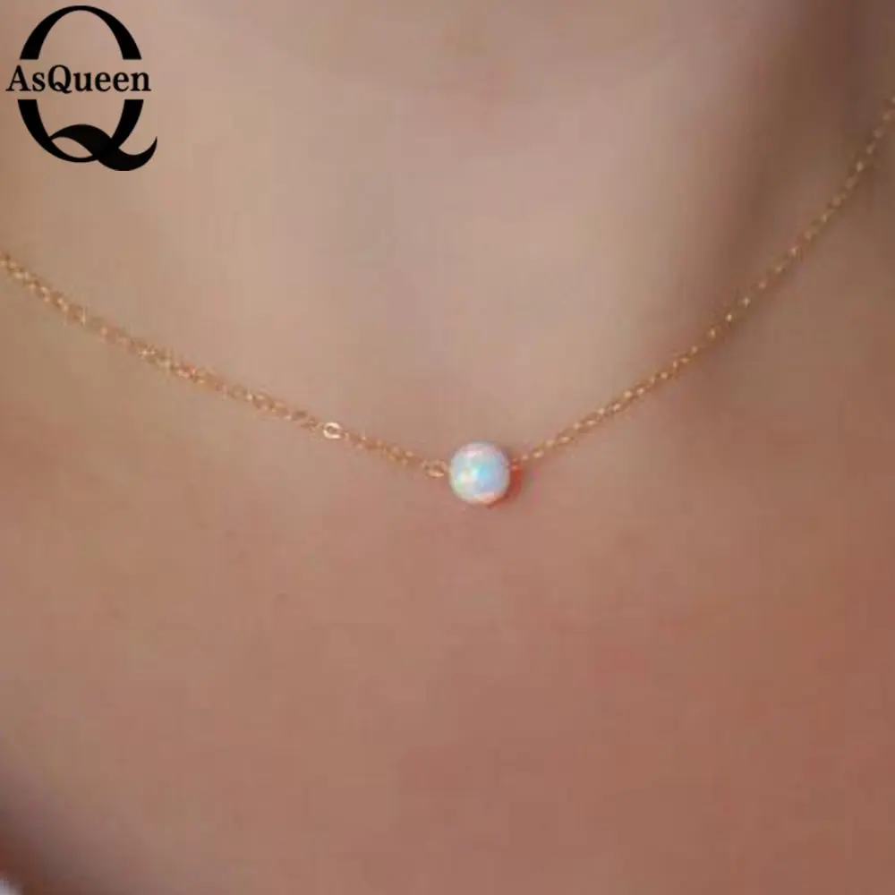 15 Stilarter Nye Søde piger Natur Opal Sten perler Halskæde Vedhæng Gave Til Kvinder, Piger halskæde 1