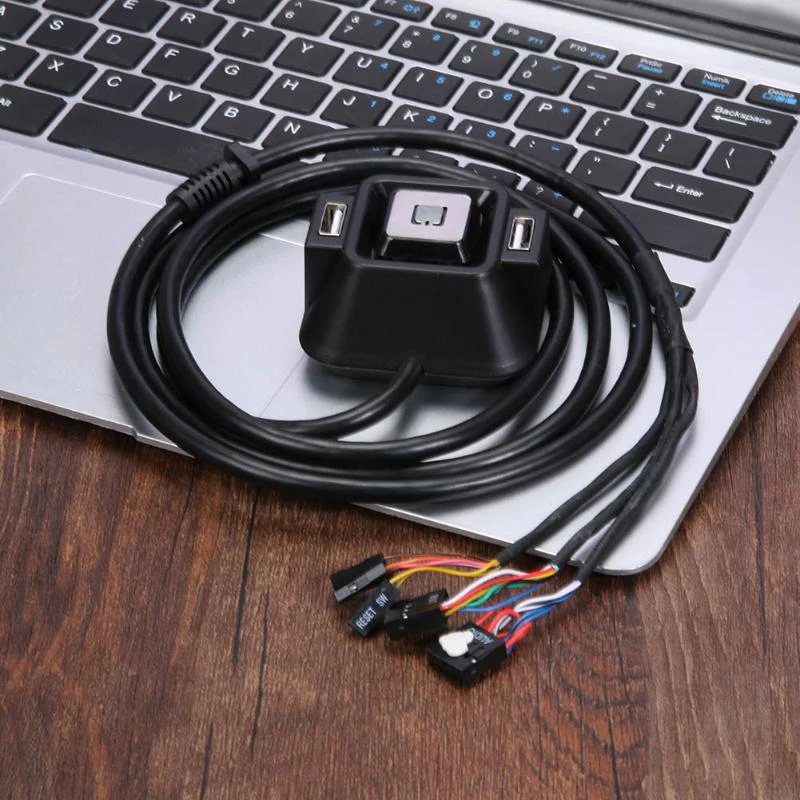 USB-Gadgets Desktop-Computer Skifte pc Tilfældet USB Power Support På Off Nulstil USB-Knappen Switch Extender Kabel-Home Internet Cafe 4