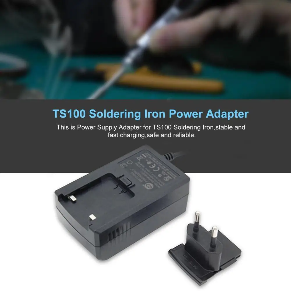 TS100 Mini Elektrisk loddekolbe Strømforsyning Adapter Oplader AC110V-240V til 19V DC 2.1 EN 40W DM5.5x2.5 Power 4