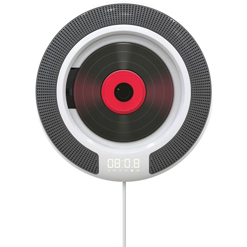 AAY-Bærbar CD-Afspiller med Bluetooth vægmontering FM-Radio Indbygget HiFi Højttalere med Fjernbetjening Hovedtelefon Jack 3