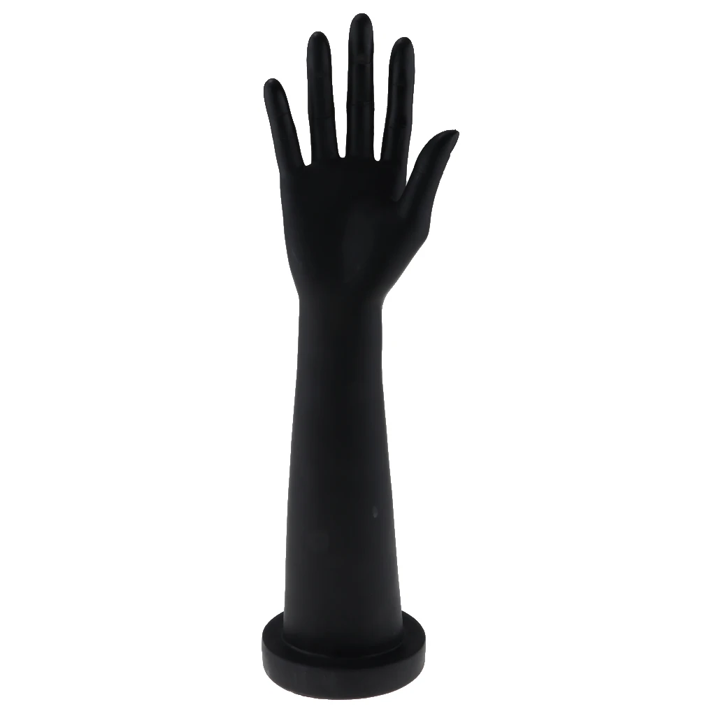 Mannequin Kvindelige Side Finger Handske Ring Halskæde Armbånd Smykker Holder Sort Håndled-Omkreds 5inch 0