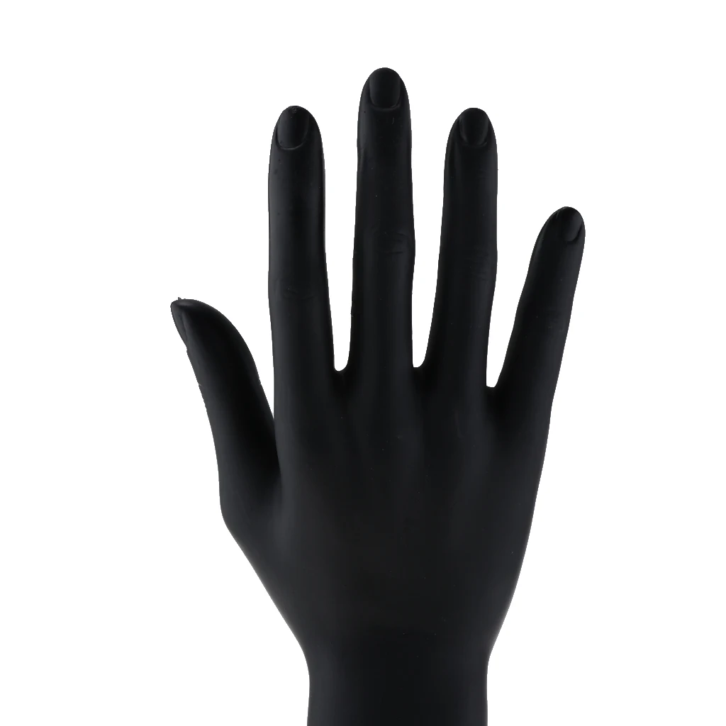 Mannequin Kvindelige Side Finger Handske Ring Halskæde Armbånd Smykker Holder Sort Håndled-Omkreds 5inch 4