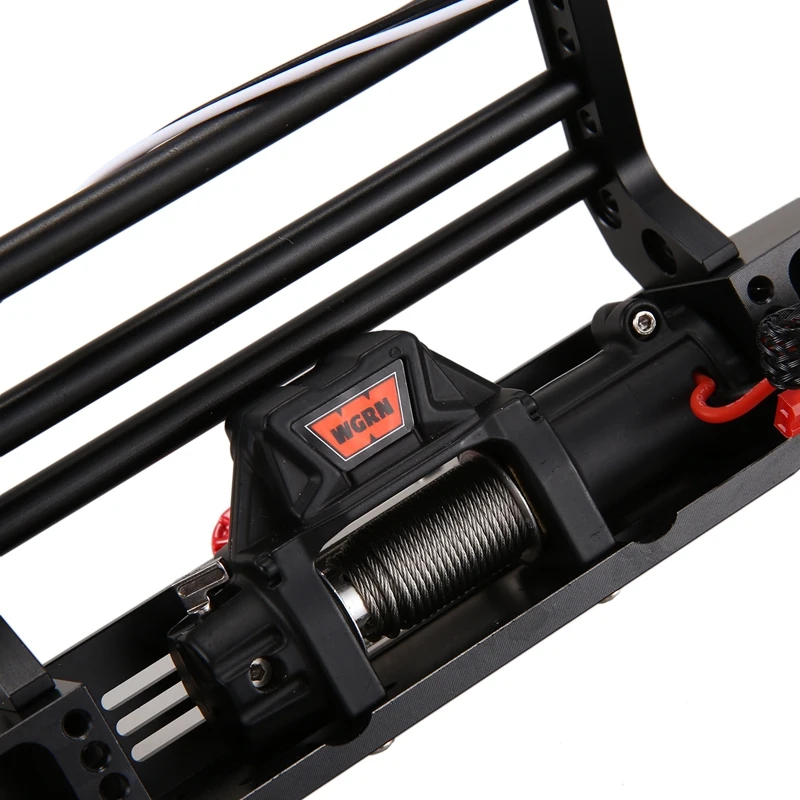 Metal Front Kofanger med Winch Remote Controller System til 1/10 RC Crawler Traxxas TRX4 Axial SCX10 & SCX10 II 90046 2