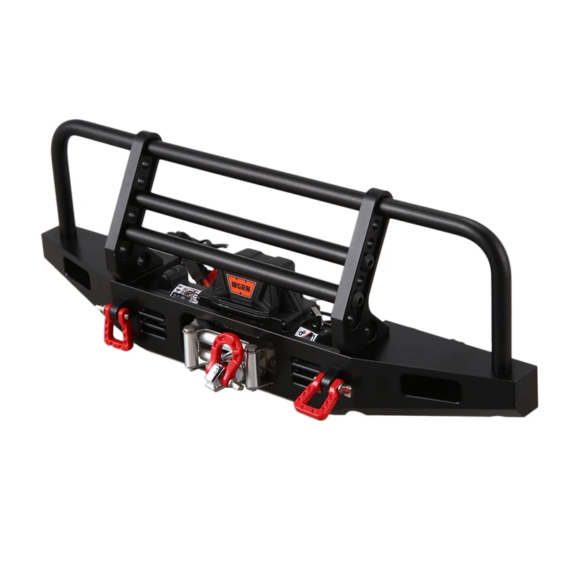 Metal Front Kofanger med Winch Remote Controller System til 1/10 RC Crawler Traxxas TRX4 Axial SCX10 & SCX10 II 90046 5