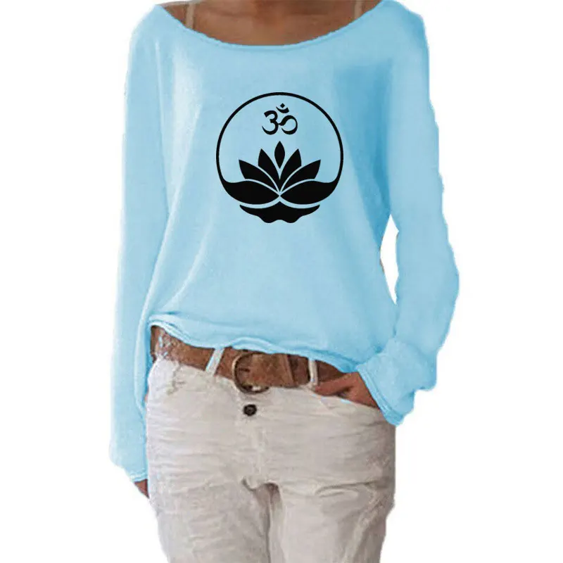 Buddha og Buddhismen Om Zen Meditation print T-Shirt til Kvinder med Lange Ærmer Sjove Efteråret Tshirt Streetwear Kvinder Casual Tøj 2