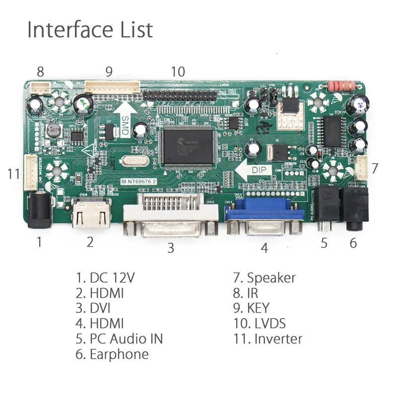 Yqwsyxl Control Board Monitor Kit for B154EW01 V5 B154EW01 V6 HDMI+DVI+VGA-LCD-LED-skærm-Controller Board-Driver 2