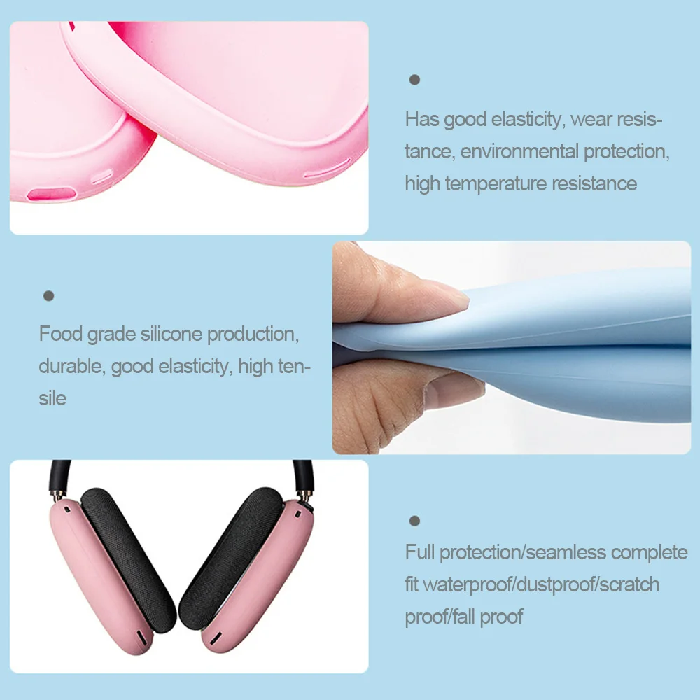 2stk/par Ear-pads for Airpods Antal Trådløse Bluetooth hovedtelefoner silikone ear caps øretelefon sag ørepuder øreoliven for AirpodsMax 3