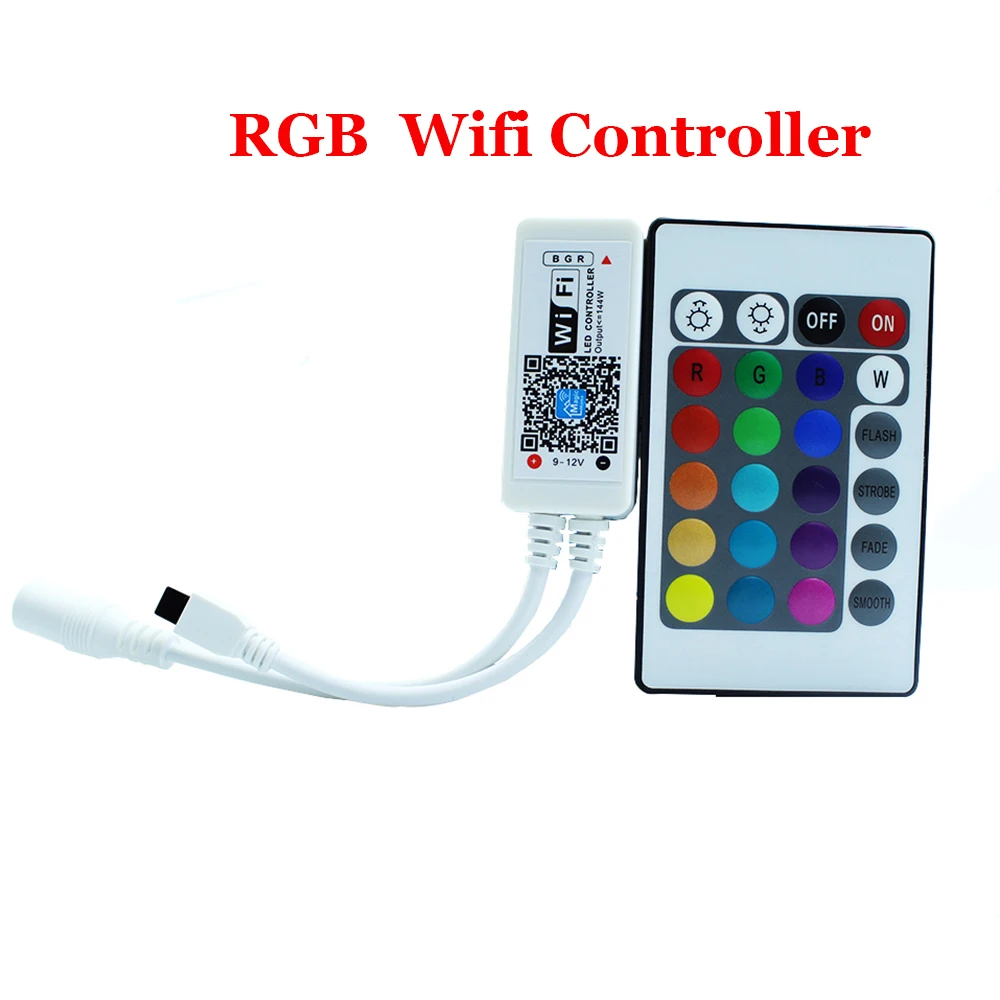 Magic Hjem Mini Wifi RGB / RGBW LED Controller Mini DC12V Med RF IR 24Key Fjernbetjening Til RGB / RGBW LED Strip Lights 1
