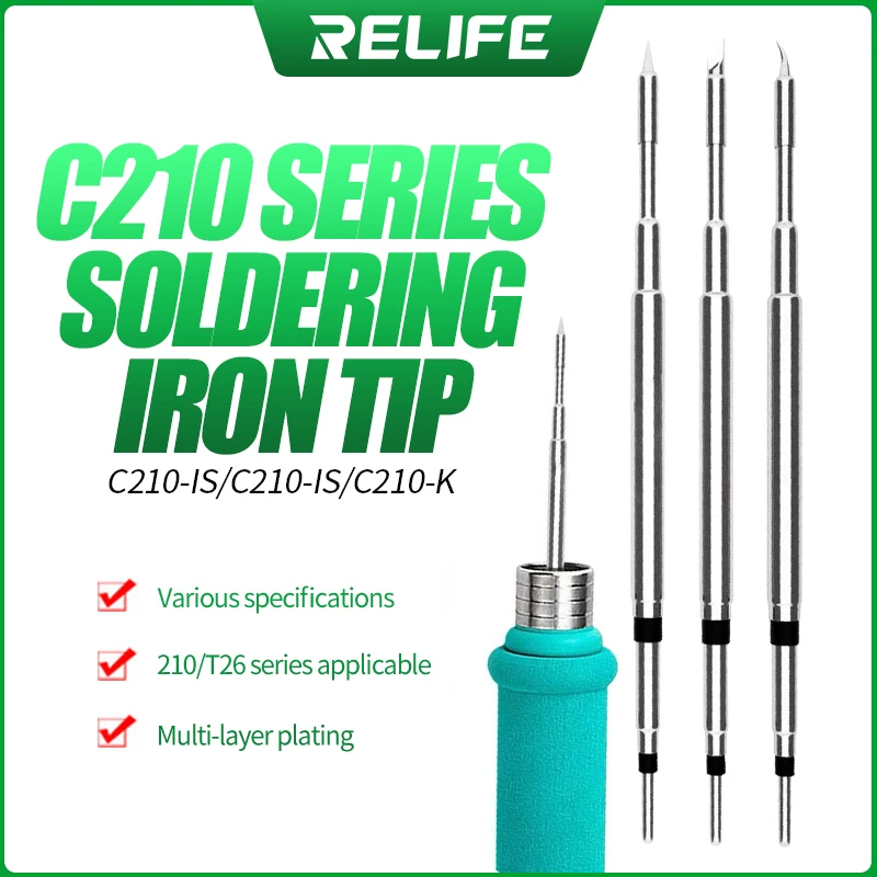 RELIFE RL-C210 Lodde Jern Tip Svejsning Tips til JBC C210 Serie og Sugon T26 Xsoldering Udskiftning af Hoved C210-020 C210-002 C210 4