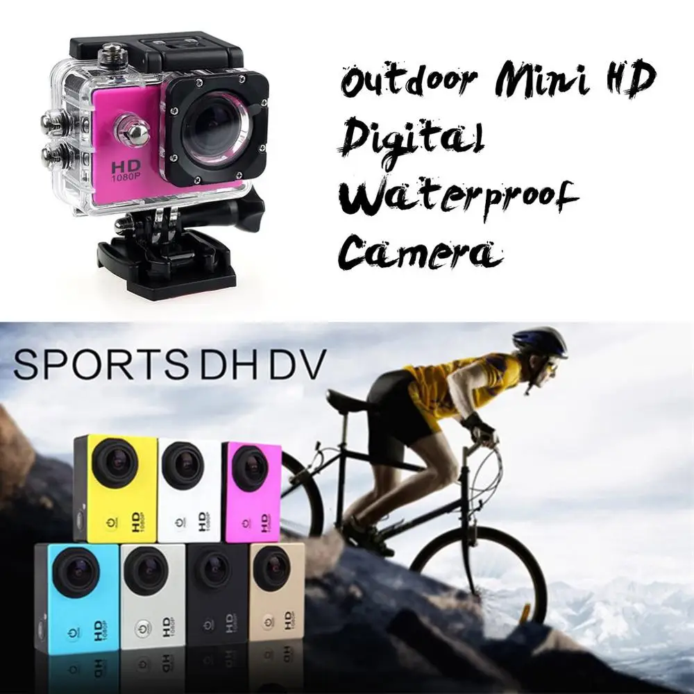 Udendørs Mini Sport Action Kamera Ultra 30M 1080P Undersøiske Vandtæt Hjelm Optagelse af Video Kameraer Sport Cam 5
