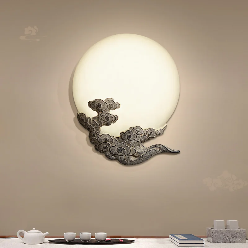 Kinesiske månen cloud wall light lamper hotel stue sengen soveværelse moderne lampe trappe restaurant midtergangen beslag lys bra 2
