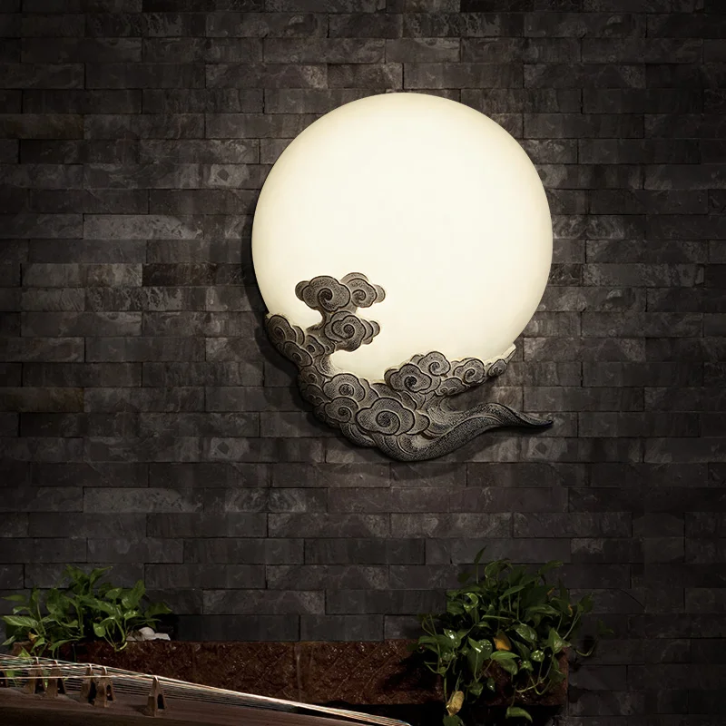 Kinesiske månen cloud wall light lamper hotel stue sengen soveværelse moderne lampe trappe restaurant midtergangen beslag lys bra 5