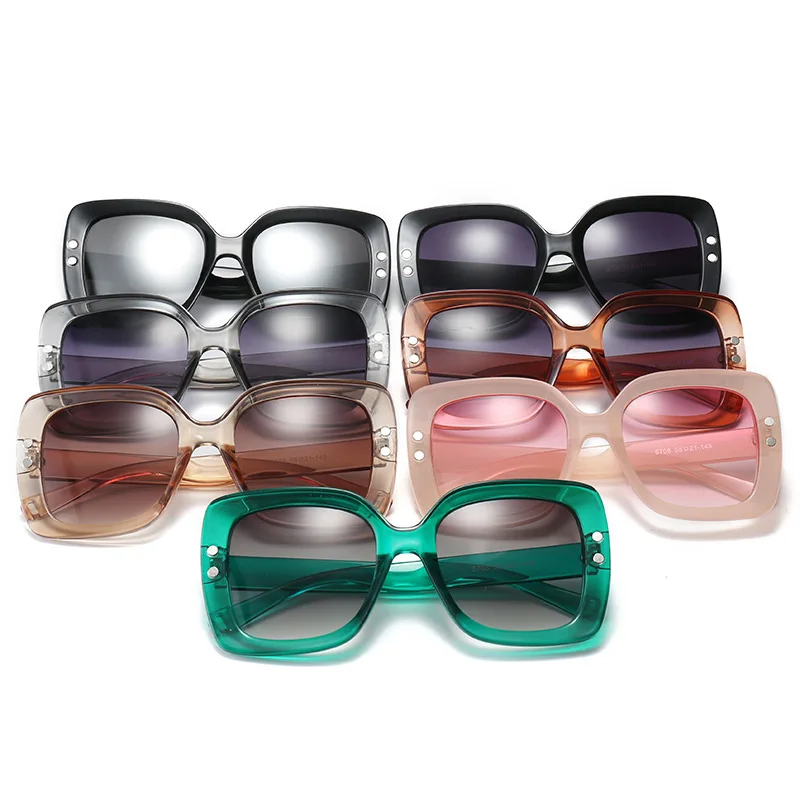 LONSY Mode Oversize Square Solbriller Kvinder Brand Designer Vintage Spejl Kvindelige solbriller UV400 Sol Briller DF5708 2
