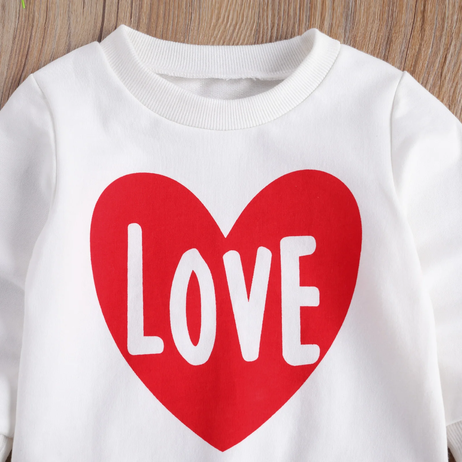 Lioraitiin 1-6Years New Kids Baby Dreng Pige Valentine ' s langærmet Hjerte Mønster Pullover Sweatshirt Foråret Efteråret Tøj 3