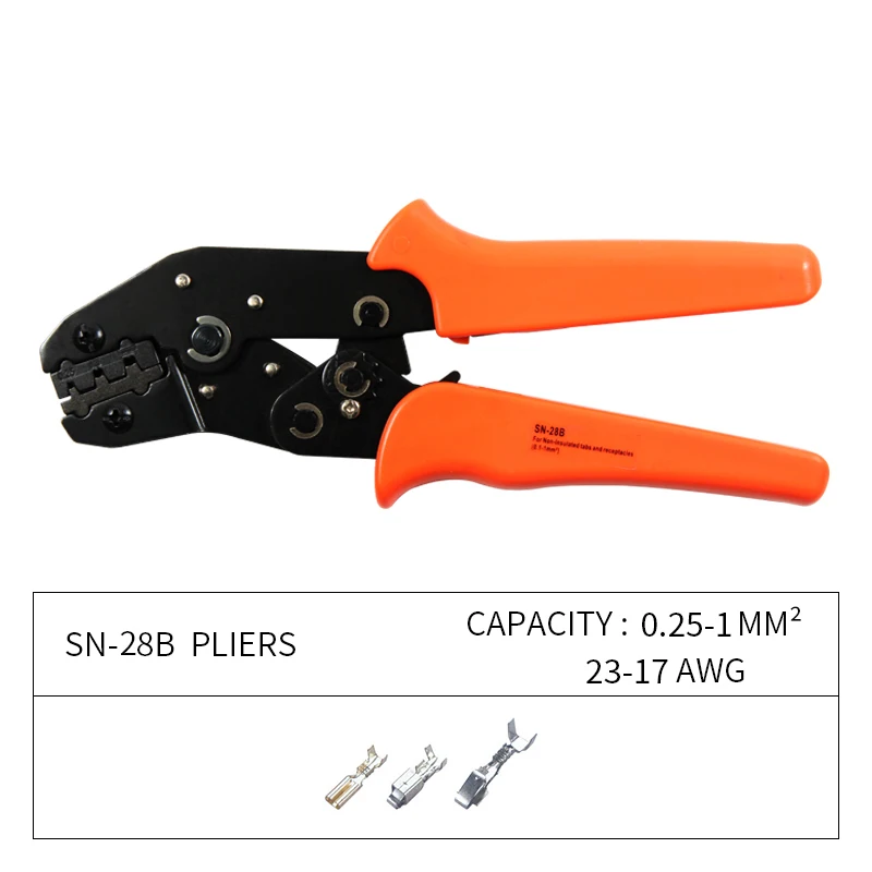 SN-28B, punkt crimptang crimper tang 1550pcs Dupont-stik kit og 460pcs JST-XH terminaler sæt 2,54 mm pitch kvindelige pin header 3