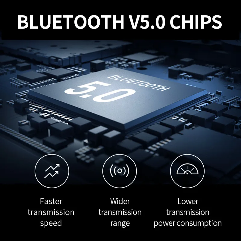 I9000000 TWS 3D trådløse Bluetooth-5.0 sports gaming headset, HiFi musik headset, der er egnet til Android-og IOS-telefoner 0
