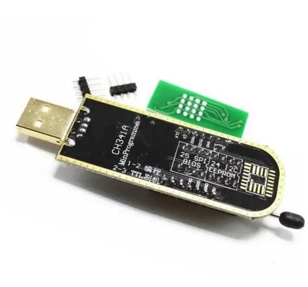 10 stk CH341A 24 25 Serie EEPROM Flash BIOS-USB-Programmør med Software & Driver 1