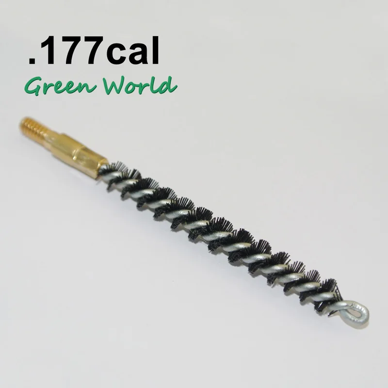 Grøn Verden 5pcs/masse .177cal Nylon Børste,Pistol Ren Pensel for Luftkanon Tråd 5-40 2
