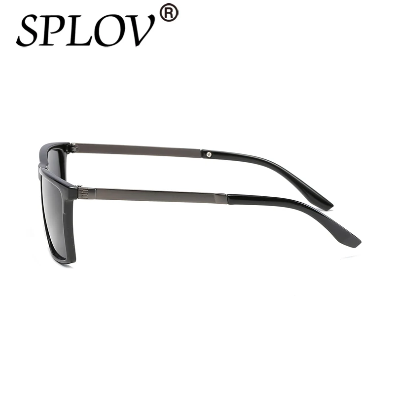 SPLOV Mode oversize Polariserede solbriller Luksus square solbriller mænd brand designer metal Unisex kvinder spejl kendte 1