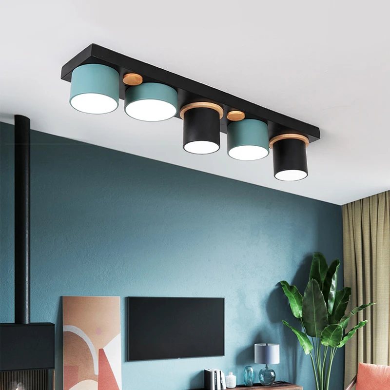 Nordisk moderne minimalistisk kreative rektangulære LED loft lampe fabrikken direkte salg korridor midtergangen macaron lampe 0
