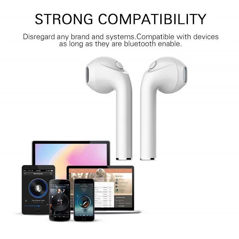 I7s TWS 5.0 Trådløse Bluetooth Hovedtelefoner til HP ElitePad 1000 G2 Tablet Øretelefon Musik Ørepropper Opladning Box 3