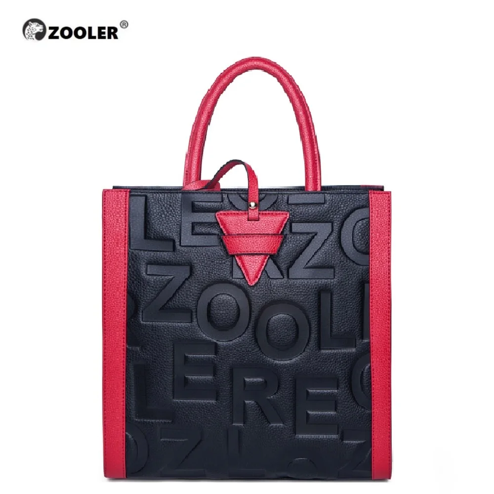 ZOOLER Rødt Håndtag Mode ægte læder Skulder tasker kvinders luksus Mærke håndtasker kvinde tote tasker designer bolsas femeninas 0