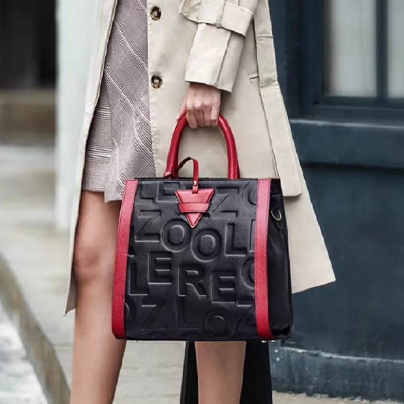 ZOOLER Rødt Håndtag Mode ægte læder Skulder tasker kvinders luksus Mærke håndtasker kvinde tote tasker designer bolsas femeninas 4