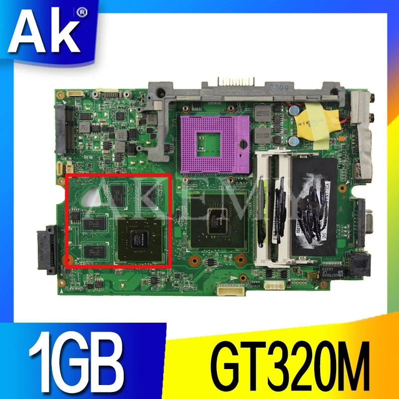 15.6 tomme dedikeret K50ID Laptop Bundkort TIL asus K50ID X5DI K50IE Bundkort gT320M/GPU, 1GB Gratis cpu! 2