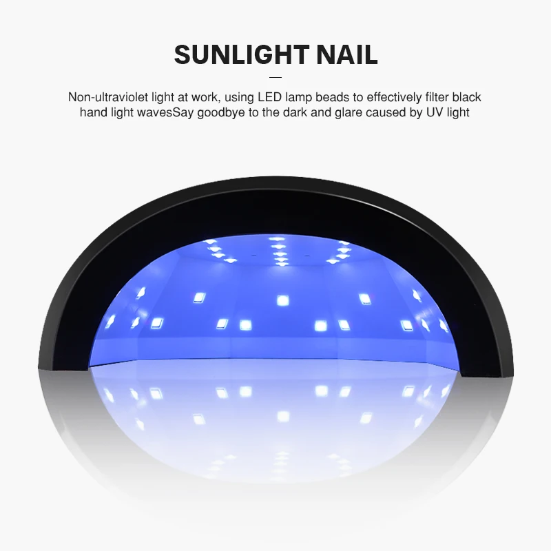 SUN1S Søm Tørretumbler UV-LED-Lampe 48W For Manicure 30 Lysdioder Tørring Neglen Gel Polish Is Søm Lamper 4 Timer Med LCD-Display, Søm Værktøjer 1
