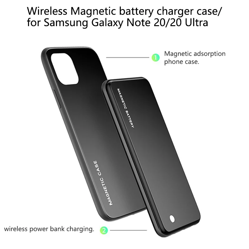 Magnetisk Trådløse Batteri Oplader Til Samsung Galaxy Note 20 Ultra Tilfælde 6000mAh Trådløse Oplader Powerbank Ekstern Batteri 4