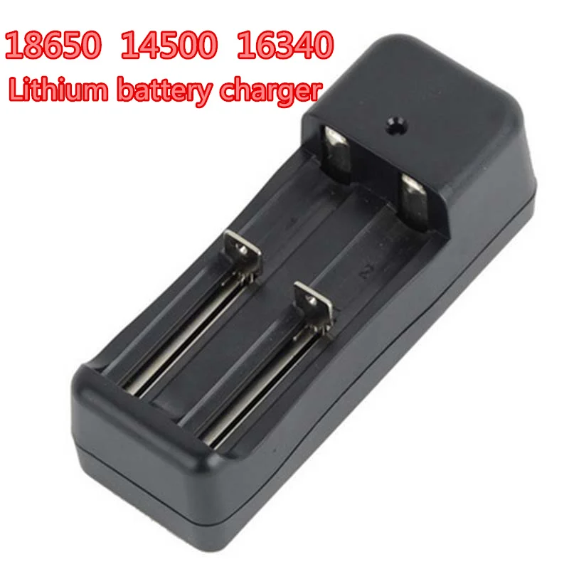 4stk 16340 Batteri, 3800mAh Li-ion Genopladeligt batteri 3,7 V Laser Pen Batterier+EU Stik 18650 Justerbar Dobbelt batterioplader 2