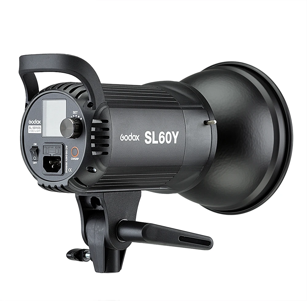 Godox SL-60Y CRI 95+ LED Video Lys SL60Y Gul 3300K Version 60WS Bowens Mount + Remote Controller + Reflektor 4