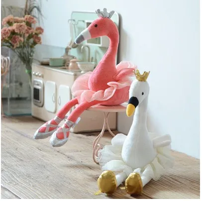 Søde Svane & flamingo Plys Legetøj med krone bløde suffed plys dyr, legetøj til børn chrismas fødselsdag gave 2