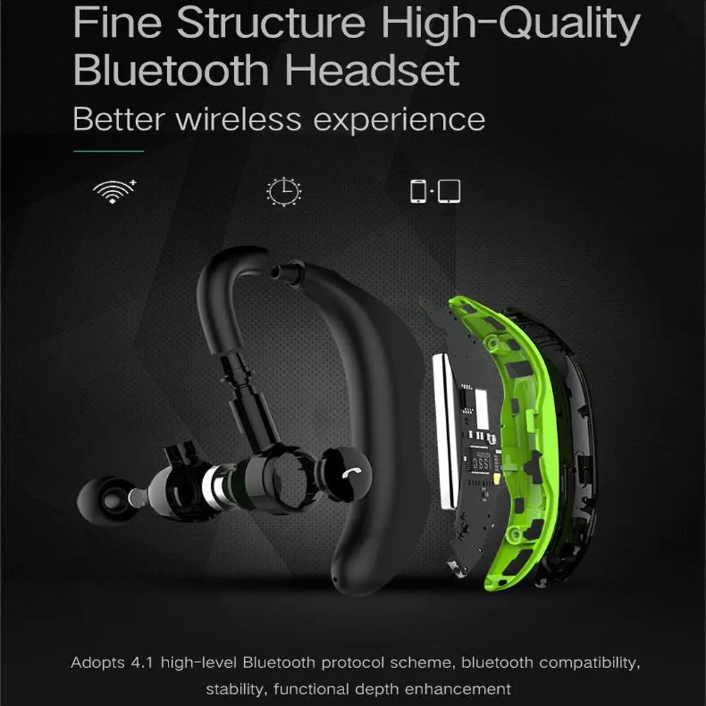 F600 Bluetooth-Headset med støjreduktion 180° Roterende Bluetooth Hovedtelefon Ring Påmindelse Trådløse Hovedtelefoner Til iPhone 11Pro Xiaomi 3