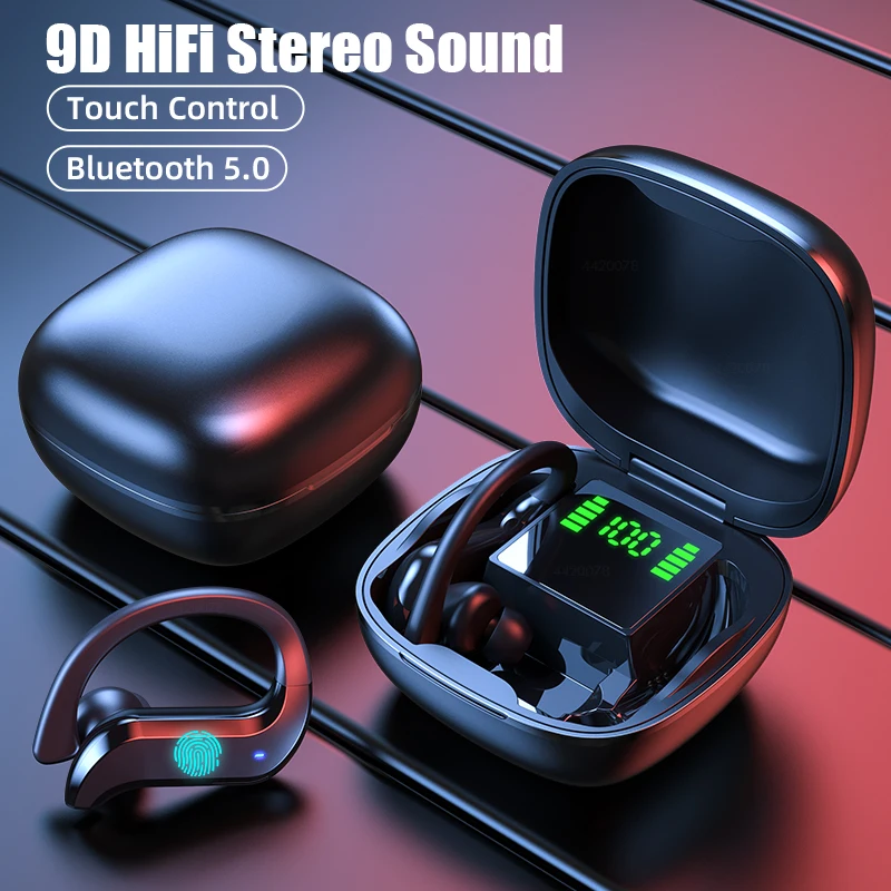 TWS Bluetooth Hovedtelefoner gaming Virksomhed Trådløse Hovedtelefoner støjreducerende 9D HiFi Stereo Sport Headset Med Mic for Xiaomi mp3 1